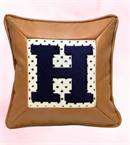 Polka Dot Letter H Tan
